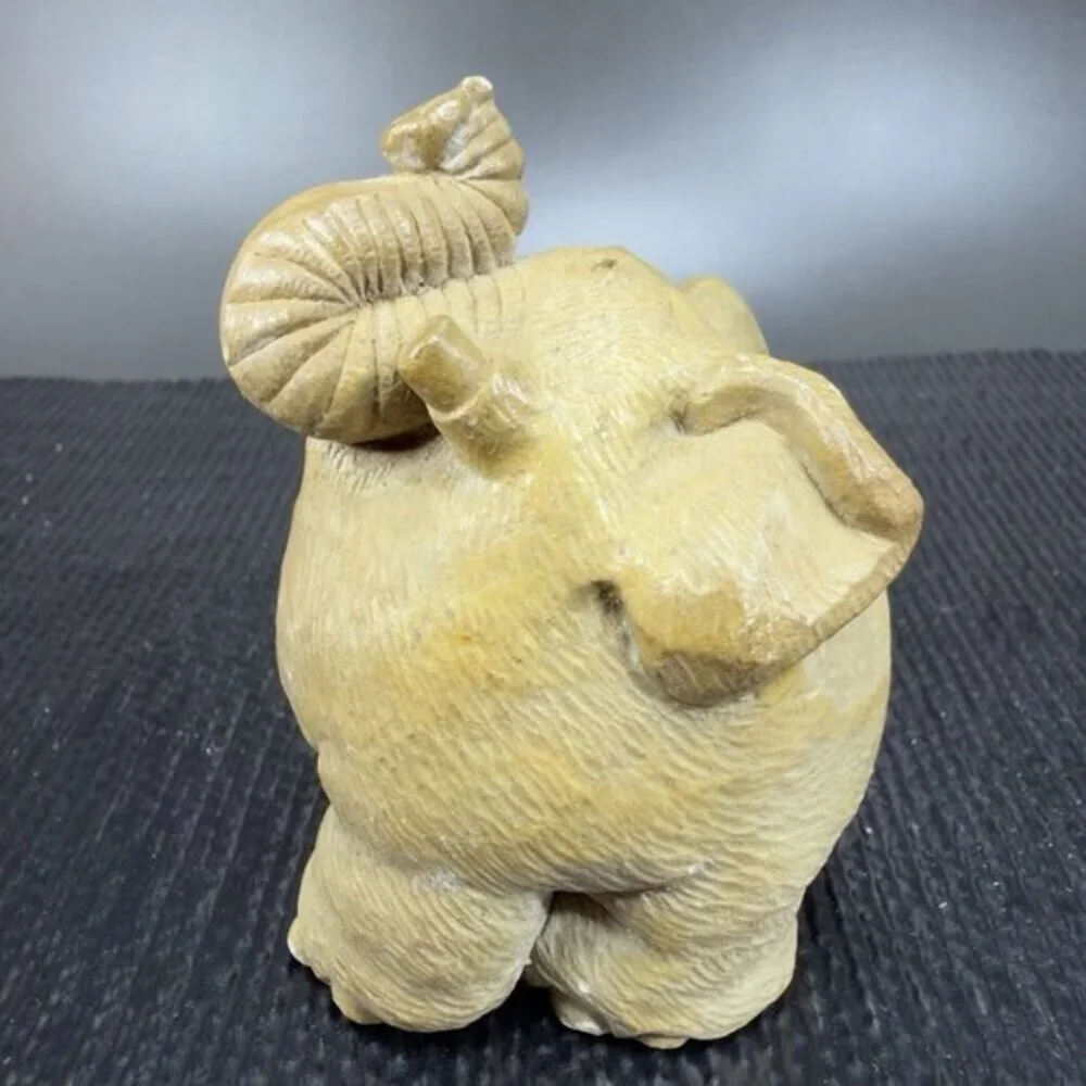 Vintage 1983 Smidgens Whimsical Baby Elephant Resin Figurine Figure Decor Signed